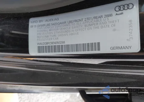 2014 Audi A7 3.0T Premium Plus z USA, uszkodzony, nr VIN WAU2GBFC9EN050288